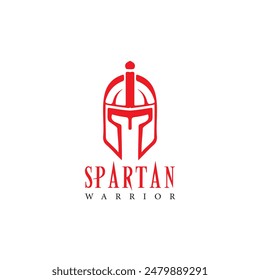 Spartan Warrior Helmet Emblem Symbolizing Strength and Valor