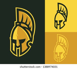 Spartan Warrior Helmet Gold Mascot Multiple Versions