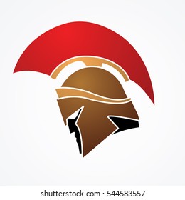 Spartan warrior helmet graphic vector.