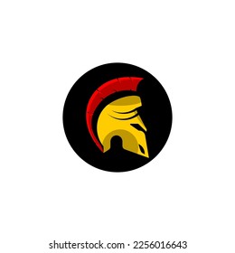 Spartan Warrior Helmet Icon vector design templates