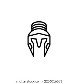 Spartan Warrior Helmet Icon vector design templates