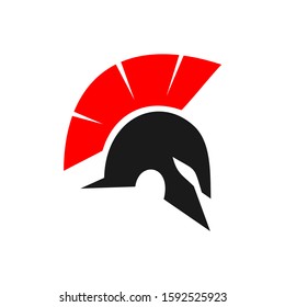 Spartan Warrior Helmet Illustration Logo