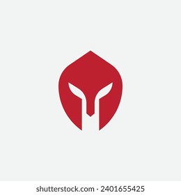 spartan warrior helmet logo design