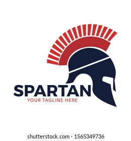 spartan warrior helmet logo. vector design