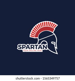 spartan warrior helmet logo. vector design