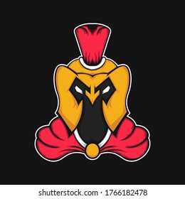 diseño vectorial de casco de guerrero espartano