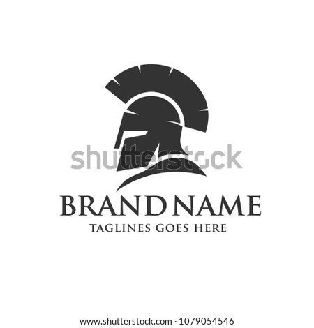 spartan warrior helmet vector design