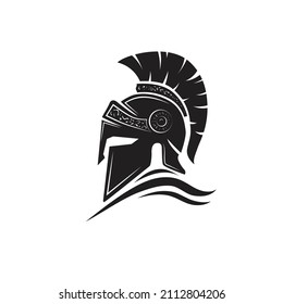 spartan warrior helmet vector illustration