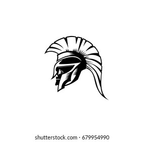 Spartan, warrior helmet, vector illustration