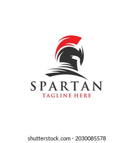 Spartan Warrior Helmet Vintage Logo design vector template. Ancient Spartan concept icon in Logotype style.