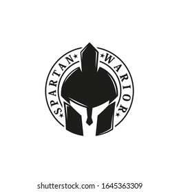 Spartan warrior logo design template. icon vector Illustration