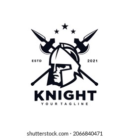 Spartan Warrior Logo Design Template Inspiration idea concept