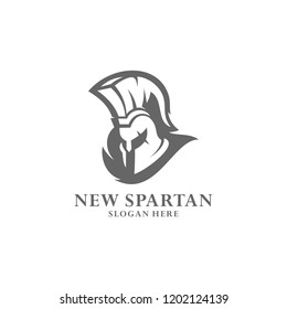 Spartan warrior logo design vector illustration. Warriors sport team logo design.