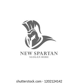 Spartan warrior logo design vector illustration. Warriors sport team logo design.