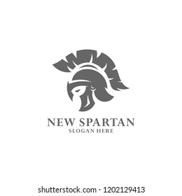Spartan warrior logo design vector illustration. Warriors sport team logo design.