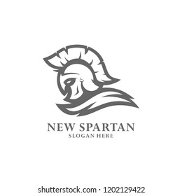 Spartan warrior logo design vector illustration. Warriors sport team logo design.