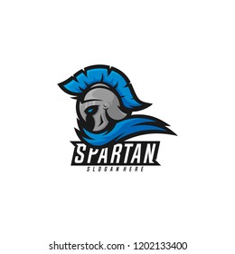 Spartan warrior logo design vector illustration. Warriors sport team logo design.