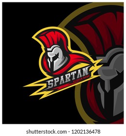 Spartan warrior logo design vector illustration. Warriors sport team logo design.