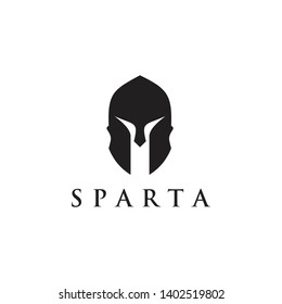 Spartan warrior logo design vector template