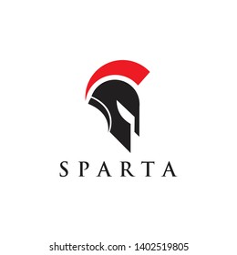 Spartan warrior logo design vector template