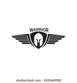 Spartan warrior logo design vector template