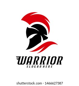 Spartan Warrior Logo Design Vector Illustration Stock Vector (Royalty ...