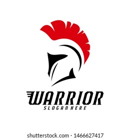 Spartan warrior logo design vector illustration. Warriors sport team logo design template.
