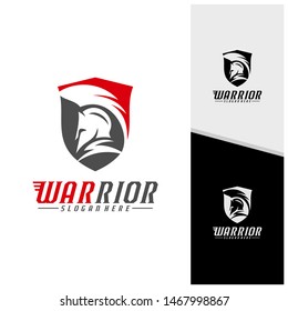 Spartan Warrior Logo Design Vector Illustration. Warriors Sport Team Logo Design Template.