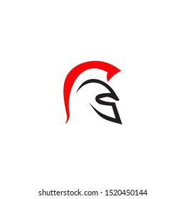 Spartan warrior logo design vector template
