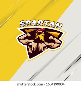 spartan warrior logo design vector fit for emblem,mascot,sport and esport team