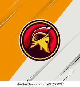 spartan warrior logo design vector fit for emblem,mascot,sport and esport team