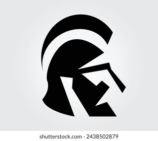 Spartan warrior logo design vector