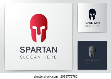 Spartan warrior Logo Designs Inspiration Isolated on White Background