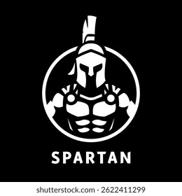 Spartan warrior logo, emblem on a dark background.
