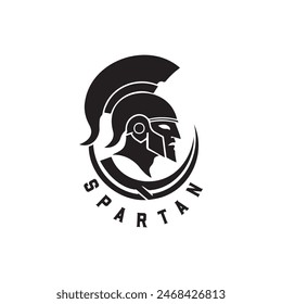 Logo de Spartan Warrior - Símbolo de fuerza y coraje con un casco abierto para aventuras valientes