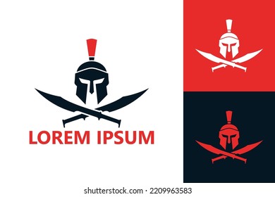 Spartan Warrior Logo Template Design Vector