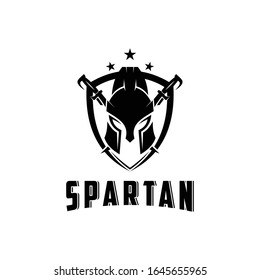 Spartan Warrior Logo template Design,icon spartan,helmet spartan.