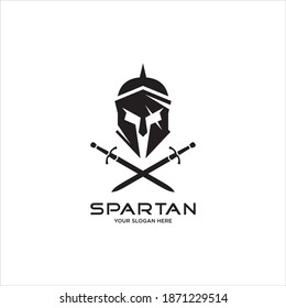 Spartan Warrior Logo template Design,icon spartan,helmet spartan.