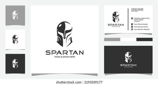 Spartan Warrior Logo template Design,icon spartan,helmet spartan.