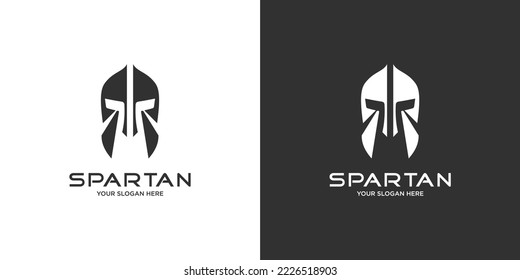 Spartan Warrior Logo template Design,icon spartan,helmet spartan.