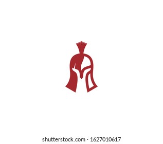 Spartan warrior logo vector helmet 