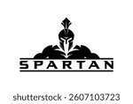 Spartan warrior logo vector illustration .