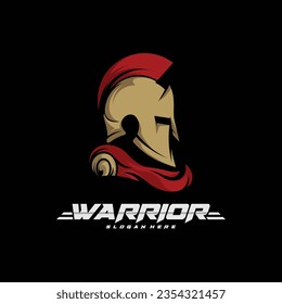 Spartan warrior logo vector illustration design. Warriors logo design template. Creative design.