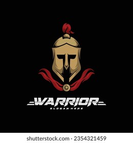 Spartan warrior logo vector illustration design. Warriors logo design template. Creative design.