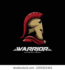 Spartan warrior logo vector illustration design. Warriors logo design template. Creative design.