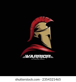 Spartan warrior logo vector illustration design. Warriors logo design template. Creative design.