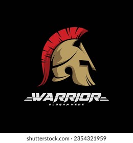 Spartan warrior logo vector illustration design. Warriors logo design template. Creative design.