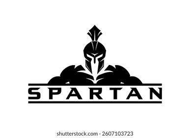 Spartan warrior logo vector illustration .