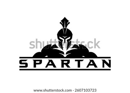 Spartan warrior logo vector illustration .