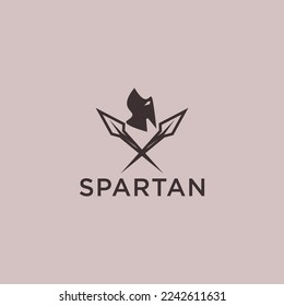 spartan warrior logo vector modern  icon design template flat simple abstract